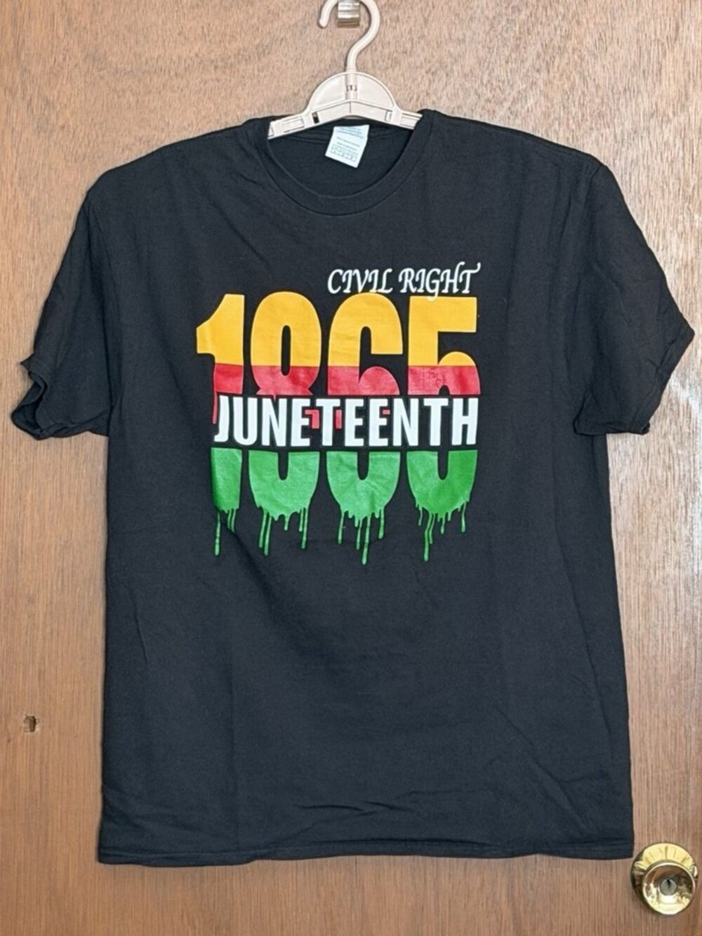 Juneteenth Black American Feedom 1865 Juneteenth Men Women T-Shirt Sz L